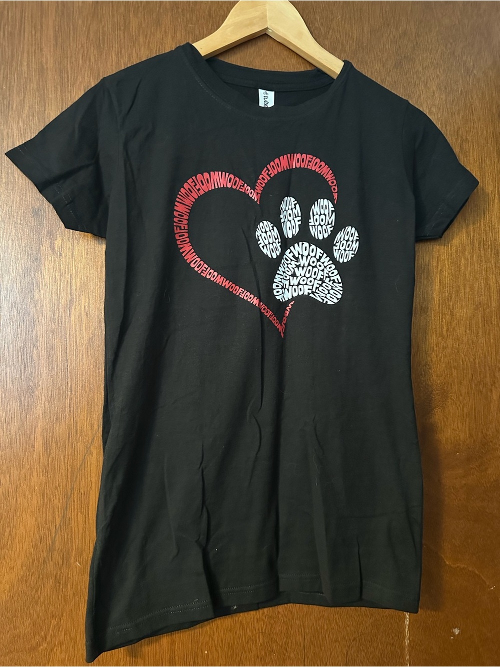 LA POP ART Woof Paw Print Tshirt